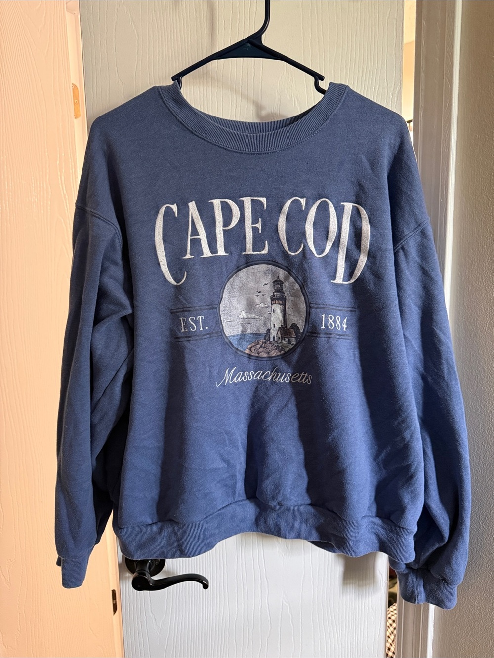 Hollister Cape Cod Navy Graphic Crewneck Sweatshirt
